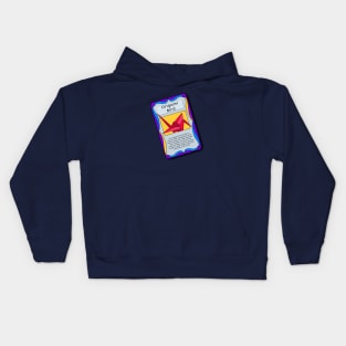 Origami Trading Card - Bird Kids Hoodie